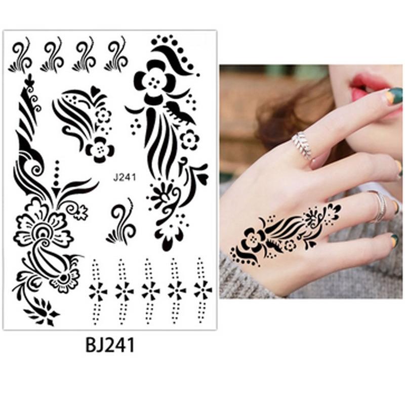 タトゥーシール 防水 大判 ヘナ ヘナタトゥー ボディーシール Bj218 229 花 鳥 刺青 入れ墨 墨 隠す モノクロ 白黒 ボディアート リアル オマケ付 Tatoo 242 ちゅらネット にふぇーでーびる 通販 Yahoo ショッピング
