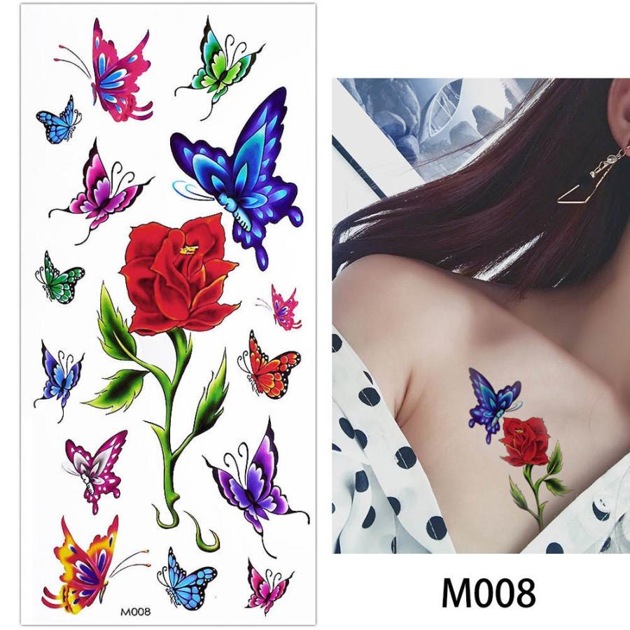 タトゥーシール おしゃれ 5枚セット Cセット 腕 足 花 薔薇 蝶 フラワー 刺青 入れ墨 防水 ヘナ タトゥー デカール フェイク 隠す シール リアル オマケ付 Tatoo 248 ちゅらネット にふぇーでーびる 通販 Yahoo ショッピング