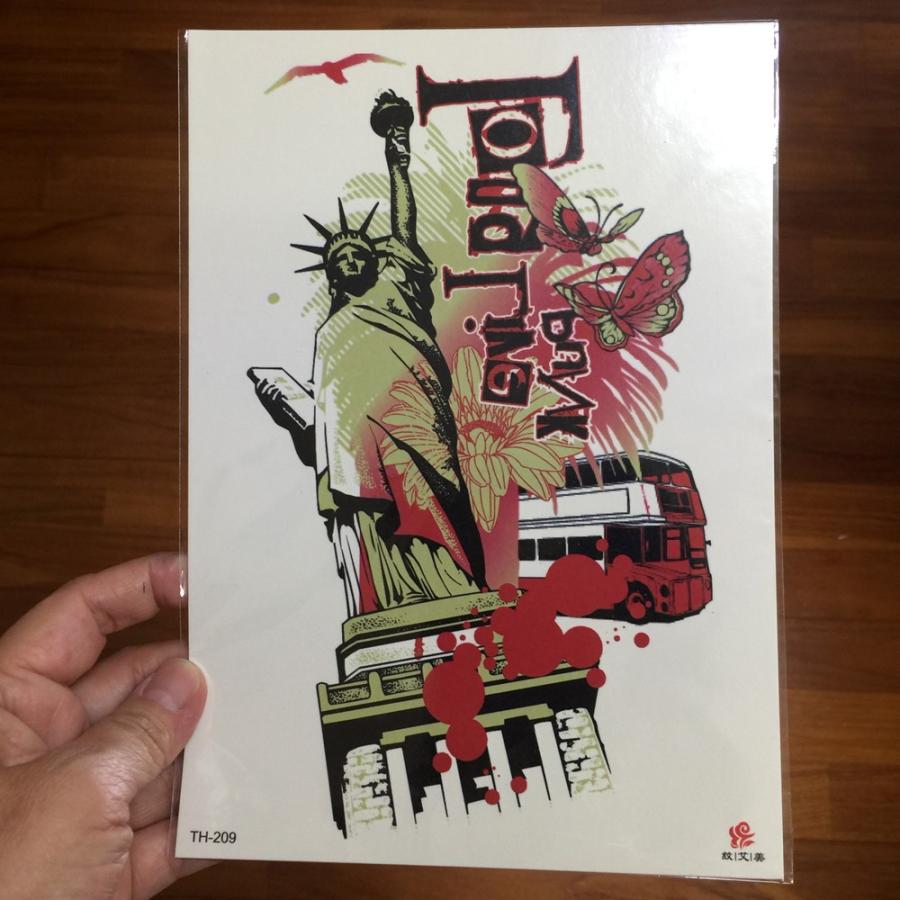 タトゥーシール 防水 自由の女神 アメリカ 米 蝶 バス ボディシール