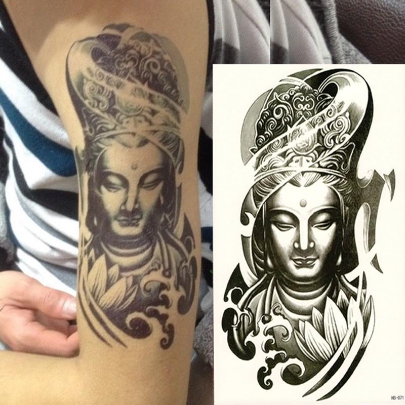 タトゥーシール 観音様 観音像 観音菩薩 仏像 ブッダ 仏様 ほとけ 仏 蓮 仏教 慈悲 リアル 入れ墨 刺青 ボディアート タトゥー シール 防水 オマケ付 |  | 03