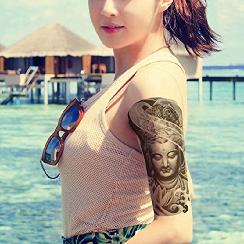 タトゥーシール 観音様 観音像 観音菩薩 仏像 ブッダ 仏様 ほとけ 仏 蓮 仏教 慈悲 リアル 入れ墨 刺青 ボディアート タトゥー シール 防水 オマケ付 |  | 09