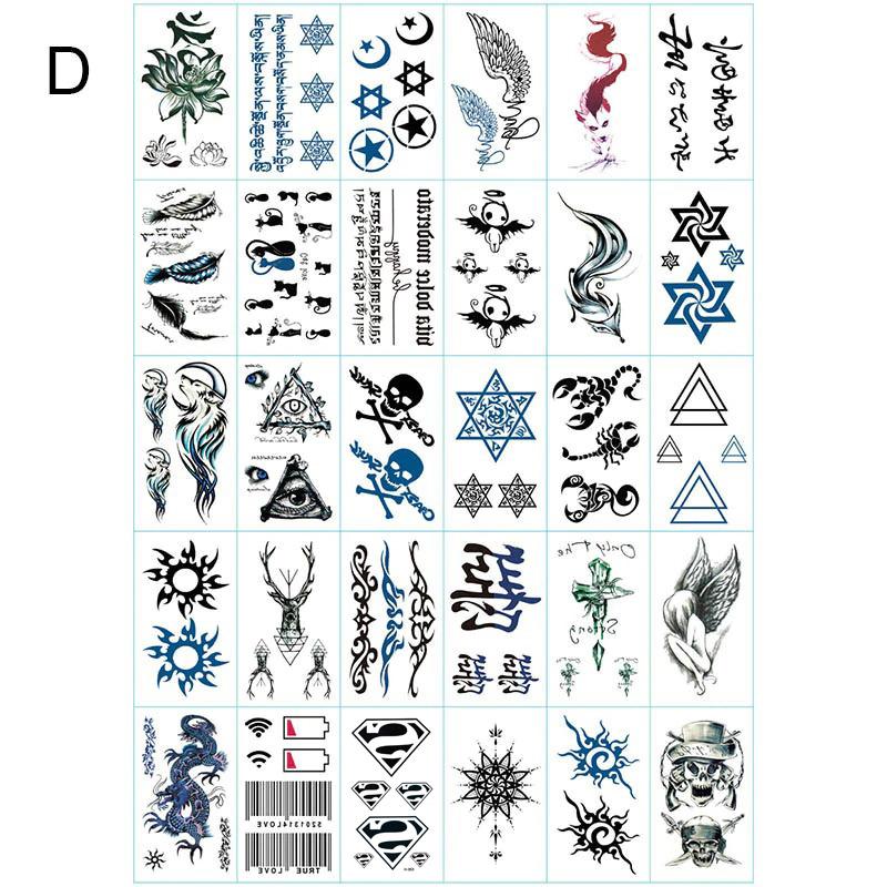 タトゥーシール 文字 30枚セット Dセット お得 タトゥー 防水 文字 蓮 スカル バーコード 蠍 トライバル 五芒星 天使 十字架 クロス リアル デカール シール Tatoo 275 ちゅらネット にふぇーでーびる 通販 Yahoo ショッピング
