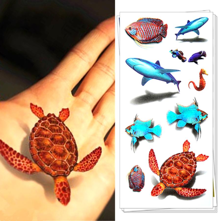 タトゥーシール 本物 3d リアル 亀 魚 タートル フィッシュ タツノオトシゴ 海 タトゥー シール ボディシール Tatoo 入れ墨 刺青 転写 防水 オマケ付 Tatoo 279 ちゅらネット にふぇーでーびる 通販 Yahoo ショッピング