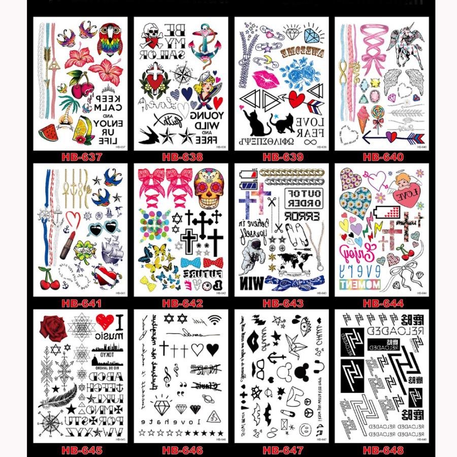 タトゥーシール 防水 リアル 大判 12枚セット 十字架 クロス ハート 花 猫 リボン 羽根 スカル 蝶 薔薇 刺青 入れ墨 タトゥー 隠す 転写 シール オマケ付 Tatoo 2 ちゅらネット にふぇーでーびる 通販 Yahoo ショッピング
