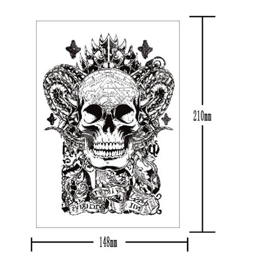 タトゥーシール 防水 リアル 大判 12枚セット スカル 髑髏 どくろ 蛇 薔薇 蓮 スモーキング インディアン 刺青 入れ墨 タトゥー 隠す 転写 シール オマケ付 Tatoo 294 ちゅらネット にふぇーでーびる 通販 Yahoo ショッピング