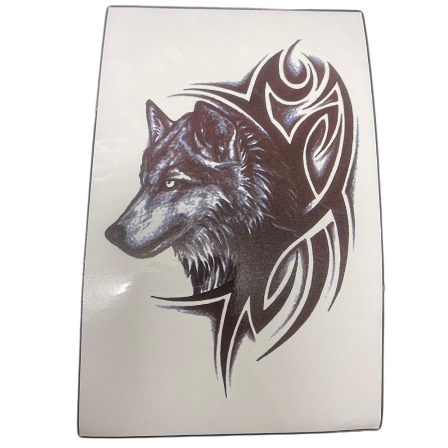 タトゥーシール 超リアル 刺青 防水 狼 ウルフ おおかみ オオカミ
