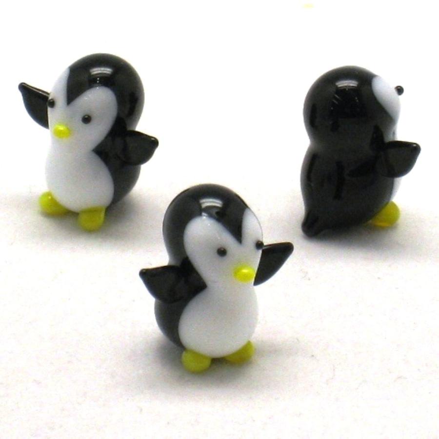 ガラス細工【ばんざいペンギン ブラック】No.1325 : アートショップ美