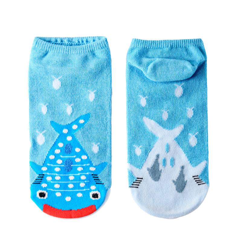 靴下スニーカー ソックス セール価格 沖縄美ら海水族館 ジンベエザメ ３カラー 9 27cm 抗菌防臭 ピンク 大人サイズ カラフル イラスト 水色 ブルー キッズ