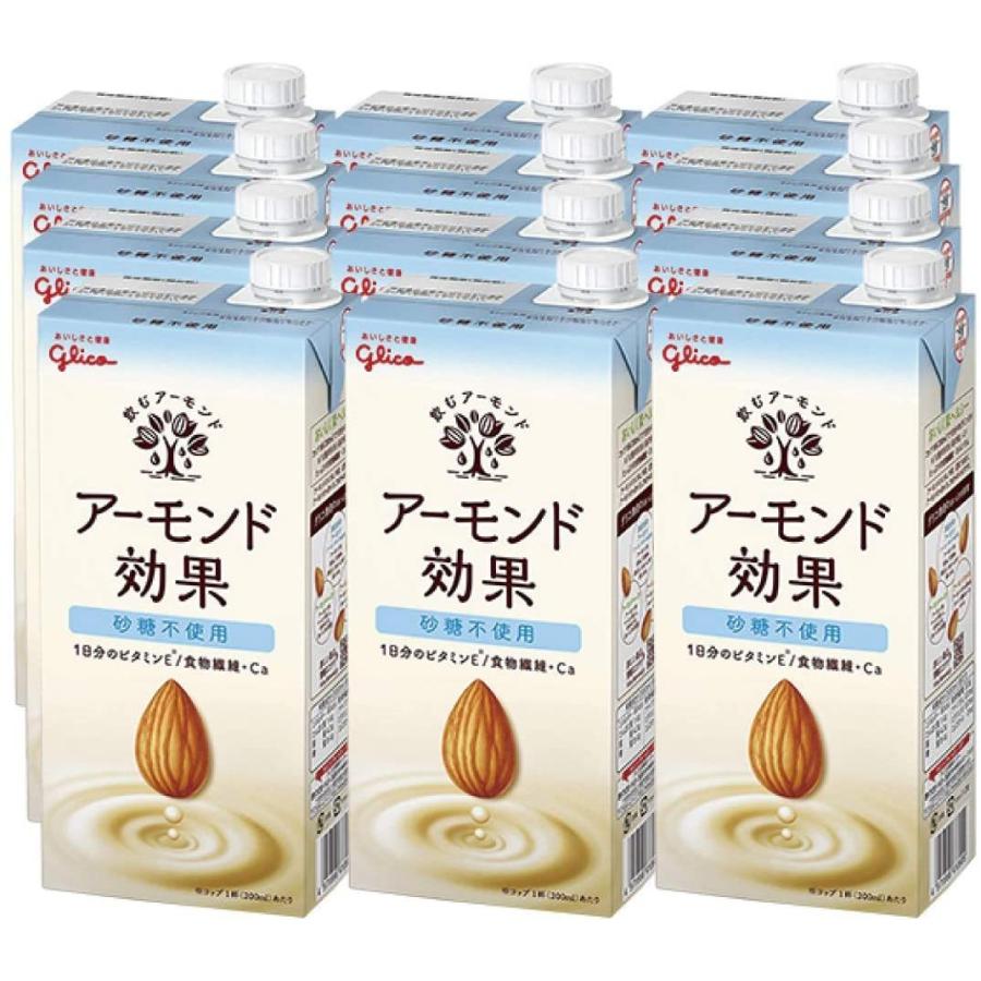 江崎グリコ アーモンド効果 砂糖不使用  1000ml 6本×2ケース｜churros1988