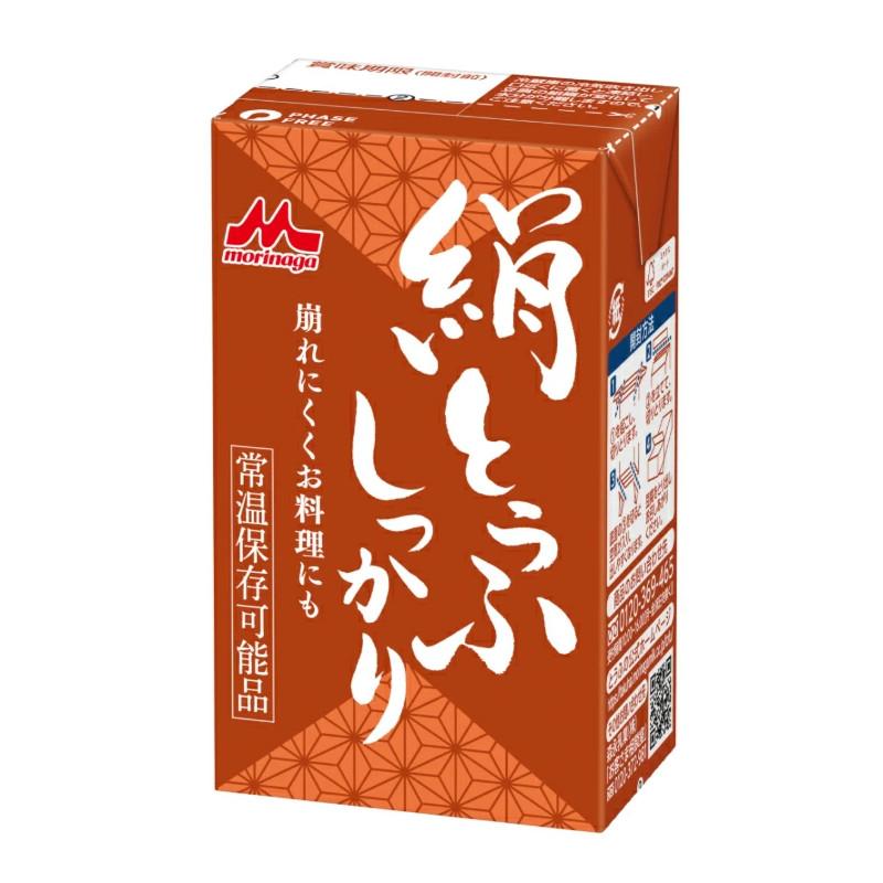 森永乳業 絹とうふしっかり 253g×12個×2ケース　送料無料 常温保存可能 フェーズフリー認証商品（Yahoo!・健康屋Yahoo!店）