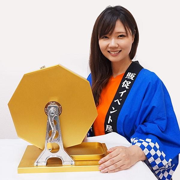 1000球用 金色ガラポン抽選器 [受皿付] / ガラガラ 福引 抽選会