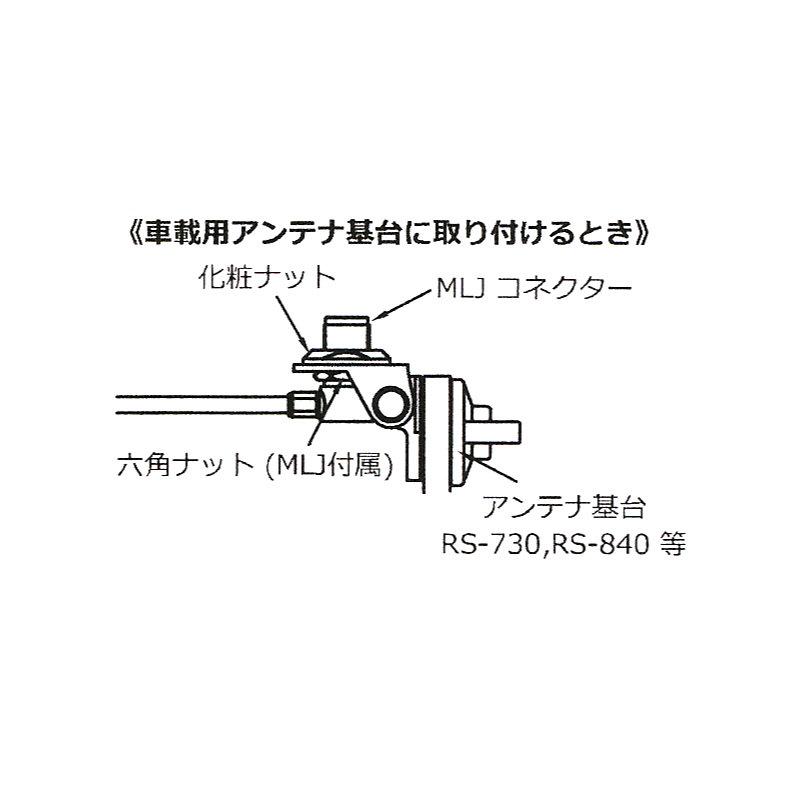 VM-1BG ブラックコメット 144/430MHz ノンラジアルデュアルバンドモービルアンテナ ベランダ用にも最適 (全長 1.05m)｜chutokufukui｜07
