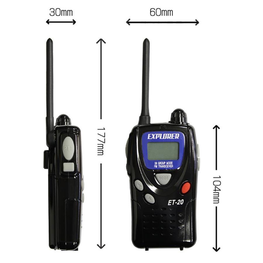 EXPLORER ET-20 トランシーバー 2台セット 新品 EXPLORER ET-20