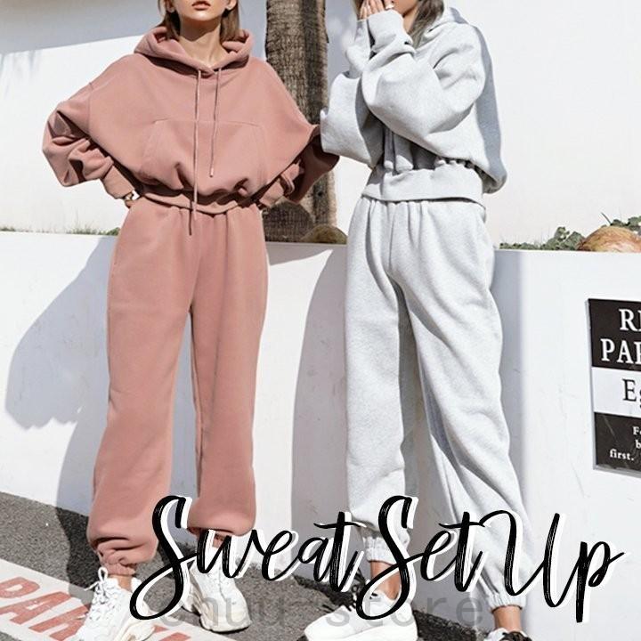 スウェット上下セットアップパーカースエットパンツ2点セットジャージ上下メンズレディースセットアップオシャレジム運動ダンスに最適スエット ギフト プレゼント ご褒美