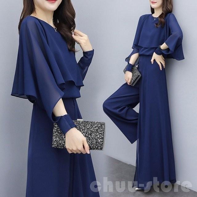 人気激安 かっこいいパンツドレスセットアップ袖あり結婚式お呼ばれドレスパンツパーティードレスパンツ大きいサイズ3l4lシフォン代30代40代 パーティドレス サイズ 2xl Paulstractors Com