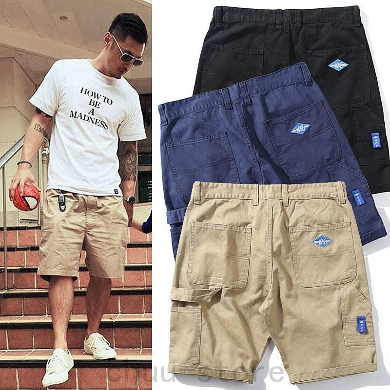 ハーフパンツメンズロゴショートパンツ短パンおしゃれズボンかっこいい夏服mlxlxxlルーム部屋着コットンカーゴパンツ半パン春夏 チープ