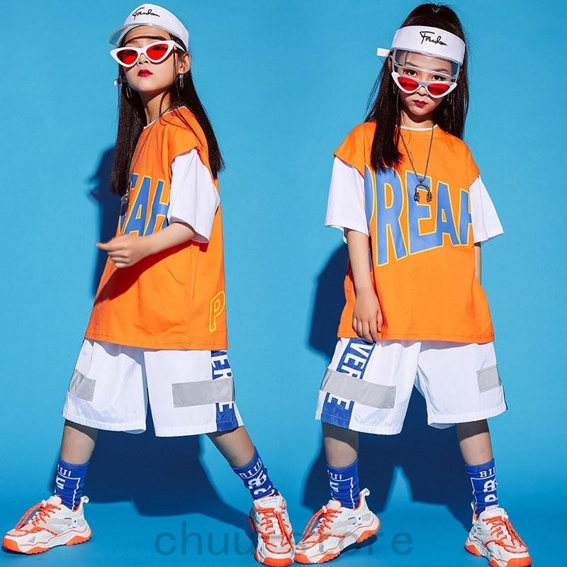 韓国子供服tシャツパンツキッズダンス衣装セットhiphop体操服男の子女の子上下