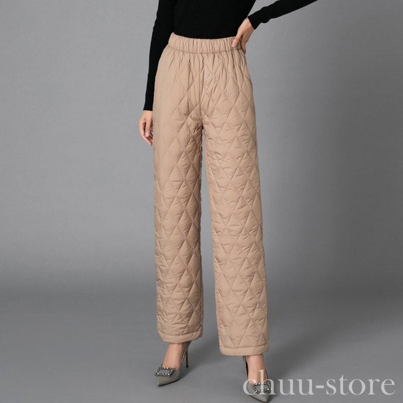 ダウンパンツ ボトムス レディース ガウチョパンツ ワイドパンツ 暖 パンツ アウトドア 登山 街着 中棉 暖パンツ 防寒 保温 冬 ズボン おすすめ