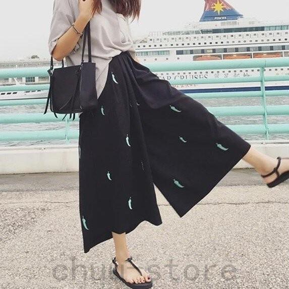 大きいサイズレディースガウチョパンツワイドパンツxl 3xl相当ll2l3l4l春夏ズボン 返品不可