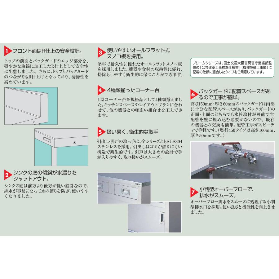 マルゼン(厨房機器) BS1-076 マルゼン 一槽シンク バック マルゼン(厨房機器) BS1-076 マルゼン 一槽シンク バック