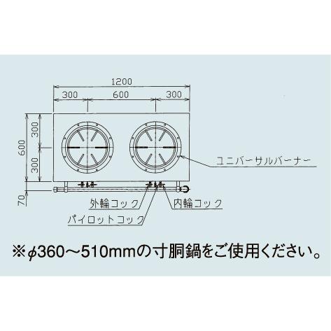 マルゼン（MARUZEN） MLSG-126 業務用 外管式スープレンジ ローレンジ