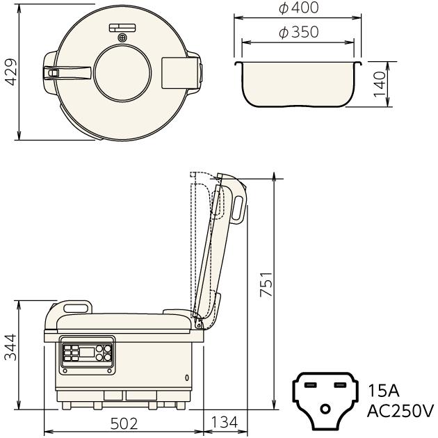 Panasonic（パナソニック） SR-PGE36 業務用IHジャー炊飯器 IH炊飯