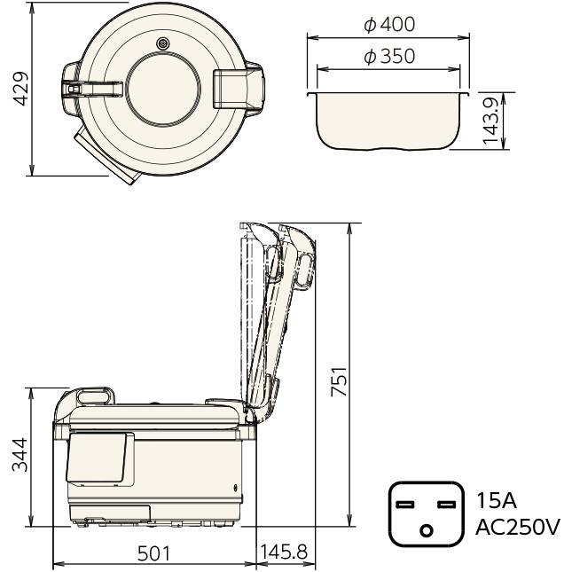 Panasonic（パナソニック） SR-PGE36 業務用IHジャー炊飯器 IH炊飯