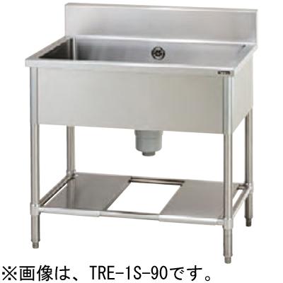 TRE-1S-90A タニコー 一槽シンク バックガードあり W900×D750×H850mm