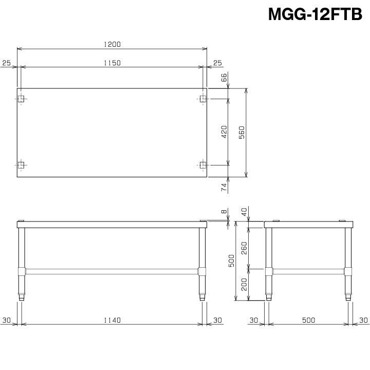 新品：マルゼン　業務用　ガスグリドル　MGG-126TB用専用架台　MGG-12FTB