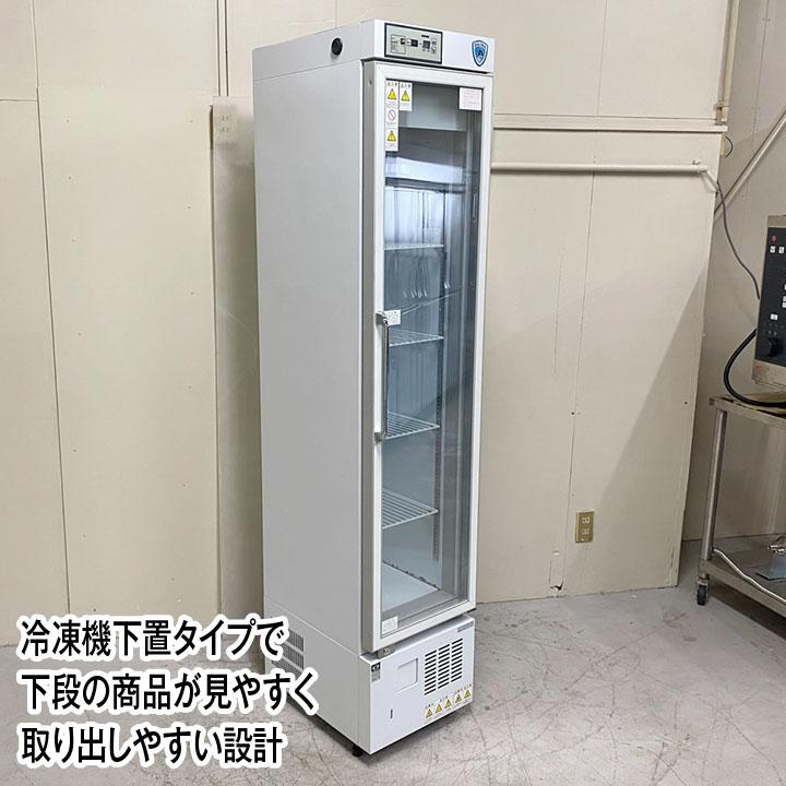 大和冷機　薬用冷蔵ショーケース　DC-ME15A　2019年製　中棚４段　庫内温度2℃〜14℃　小型　単相100V　中古　冷蔵庫　厨房機器の画像