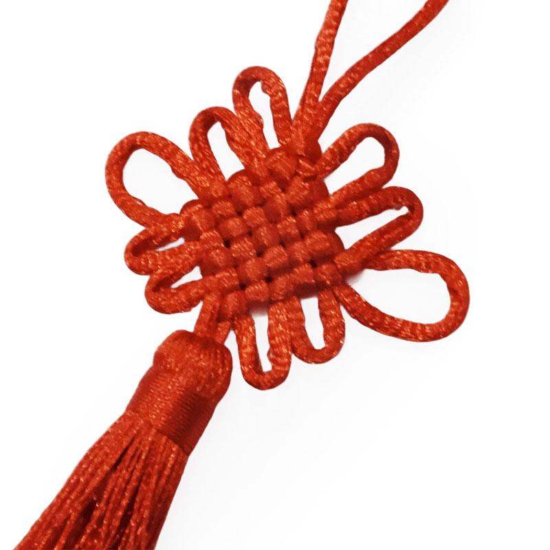 中国 結び房 赤 小 ( 中華 吉祥結び 飾り チャイナ ふさ タッセル 玉房