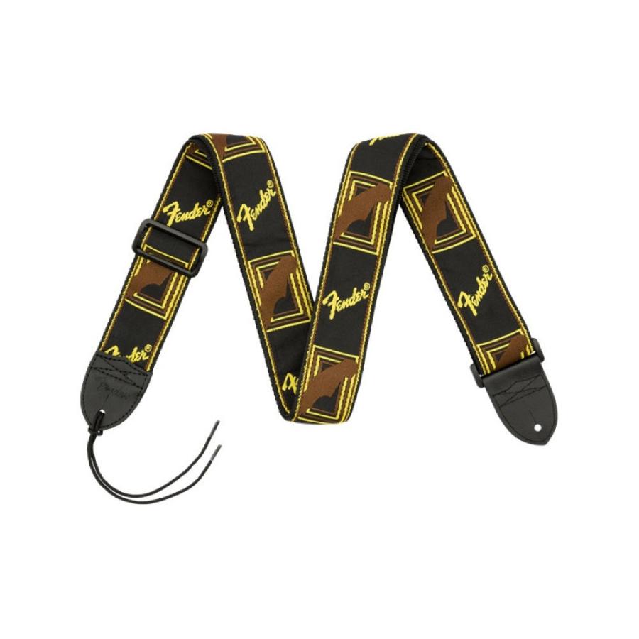 フェンダー Fender 2" Monogrammed Strap Black/Yellow/Brown ギターストラップ｜chuya-online