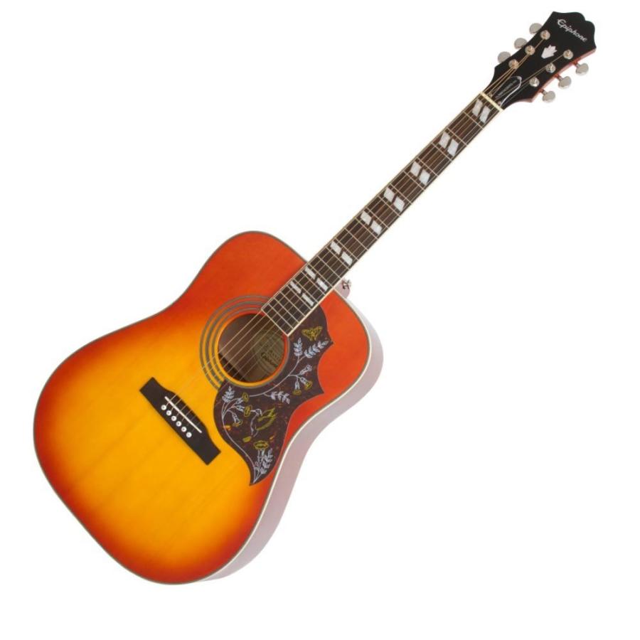 牛骨 エレアコ】Epiphone ハミングバード 【弾き易く調整 新品の弦