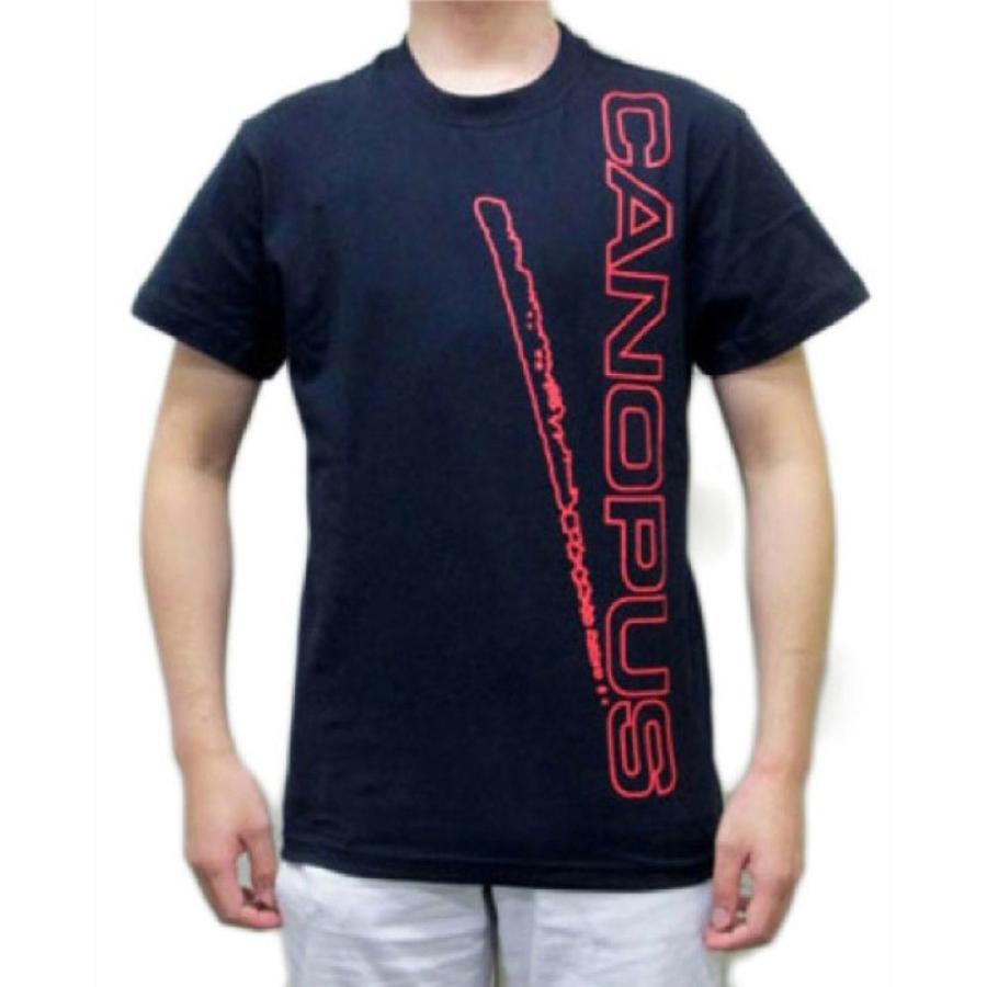 CANOPUS 黒×赤アウトラインロゴ Mサイズ Tシャツ｜chuya-online