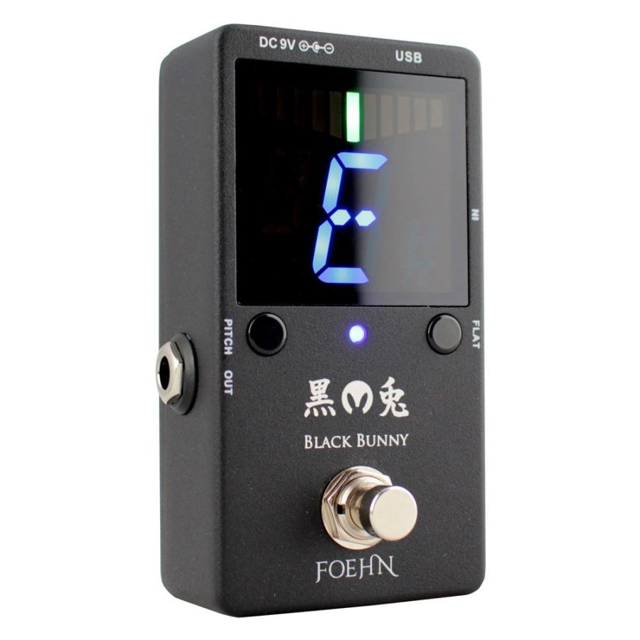 FOEHN PL-09 BLACK BUNNY -黒兎- Pedal Tuner with USB Light USBライト付き ペダル型 ギターチューナー｜chuya-online｜02