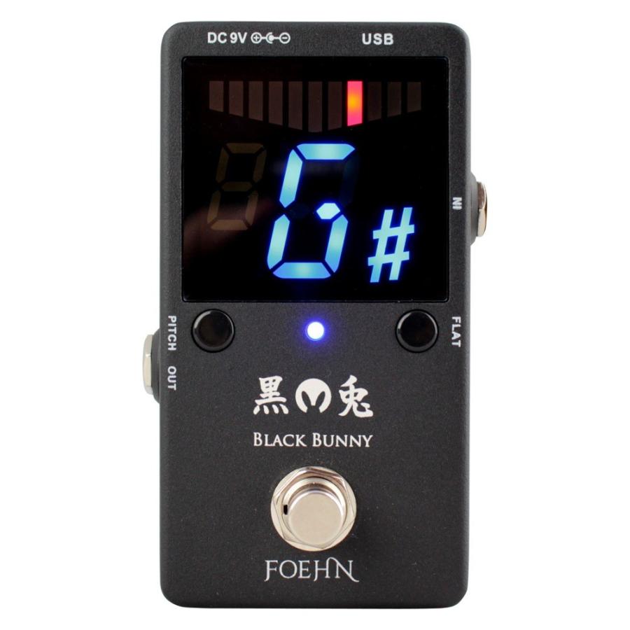 FOEHN PL-09 BLACK BUNNY -黒兎- Pedal Tuner with USB Light USBライト付き ペダル型 ギターチューナー｜chuya-online｜06