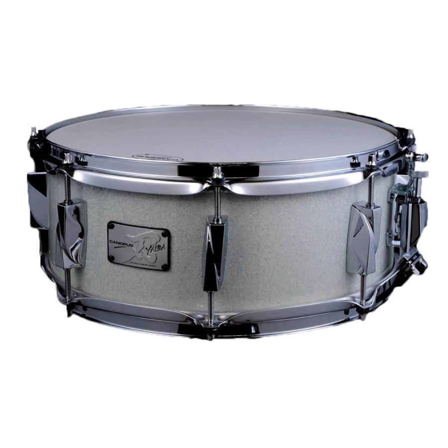 CANOPUS JSB-1455 刃 II Birch Snare Drum Ice White Sparkle LQ プレスフープモデル