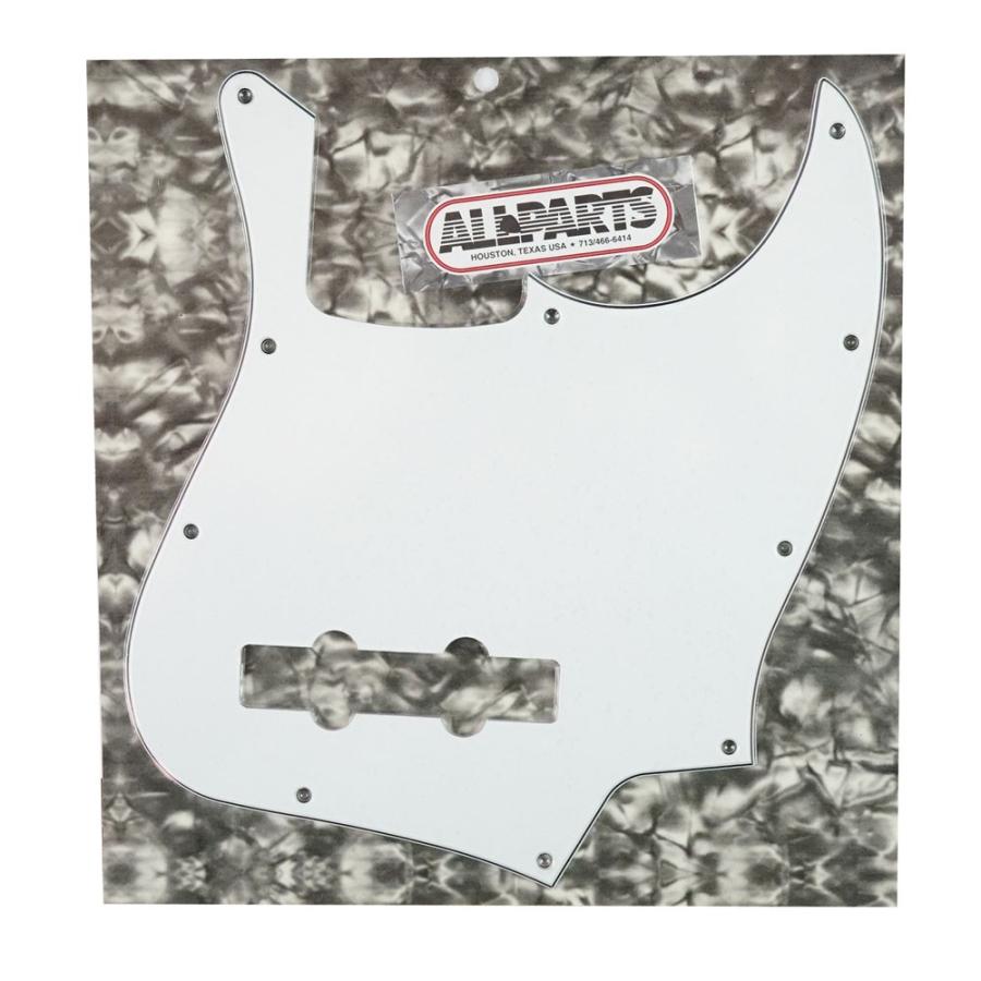 ベースピックガード オールパーツ ALLPARTS PICKGUARDS 8047 White Pickguard for Jazz Bass
