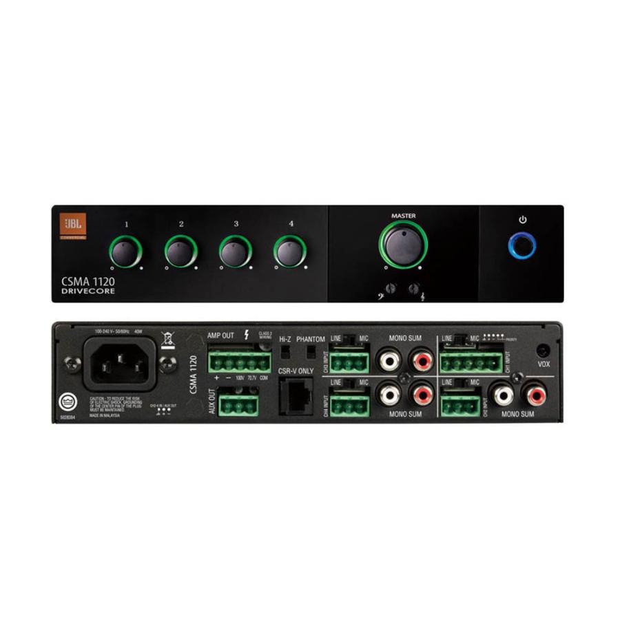 JBL PROFESSIONAL (CSMA 1120)ミキサー内蔵パワーアンプ JBL（ジェイビーエル） JBL PROFESSIONAL CSMA 1120 ミキサー内蔵