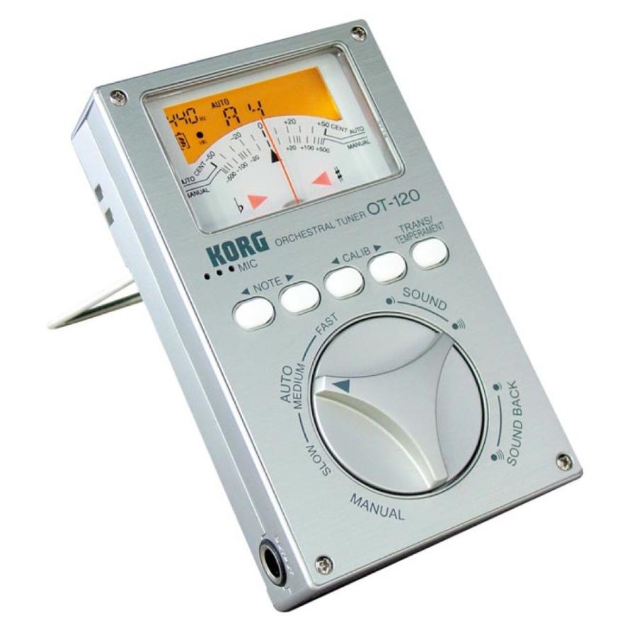 【中古】「非常に良い」KORG クロマチックチューナー 針式メーター OT-120 吹奏楽 ブラスバンド オーケストラ どんなコンサート・ピッチにも対応 100時間連続稼働 ソフ KORG（コルグ） チューナー 針式 KORG OT-120 クロマチックチューナー