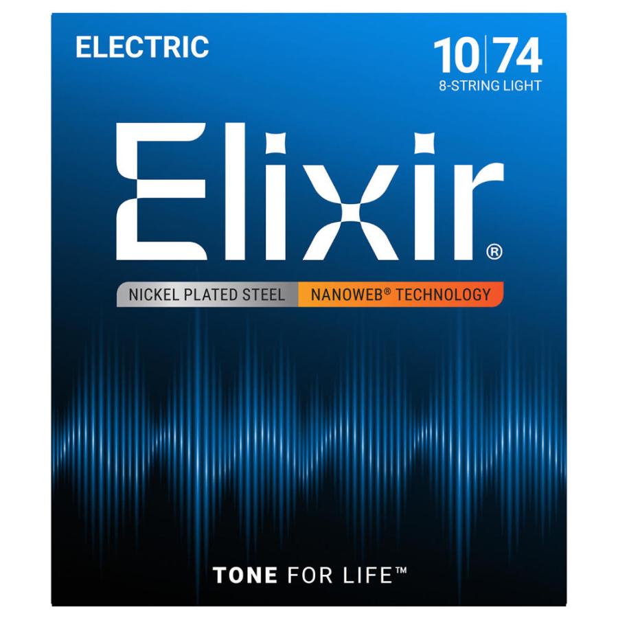 エリクサー ELIXIR 12062 NANOWEB 8-String Light 10-74 8弦 エレキ 