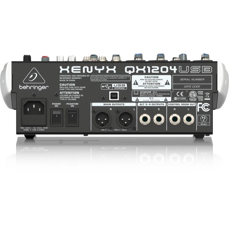 ベリンガー ミキサー BEHRINGER QX1204USB XENYX USB オーディオインターフェース PAミキサー USB 出力対応｜chuya-online｜02