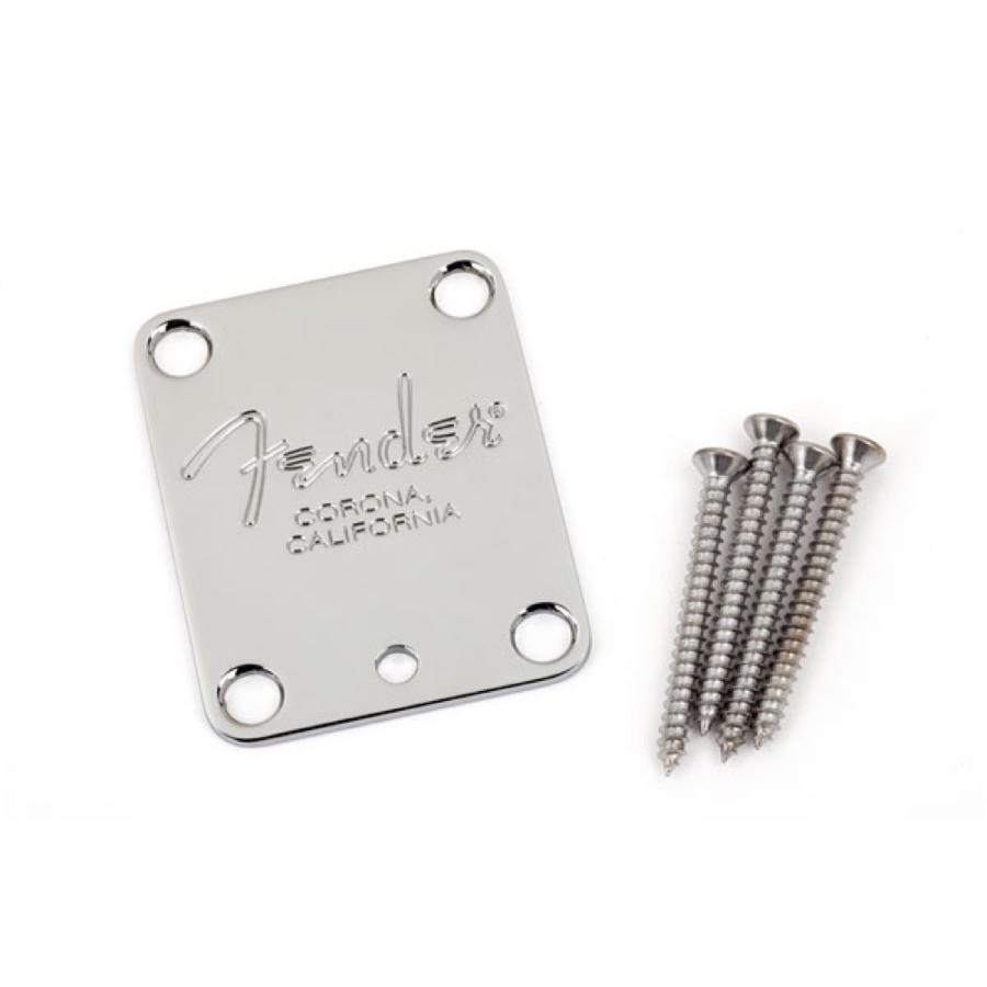 フェンダー Fender 4-Bolt American Series Guitar Neck Plate with Fender Corona Stamp ギター用 ネックプレート｜chuya-online