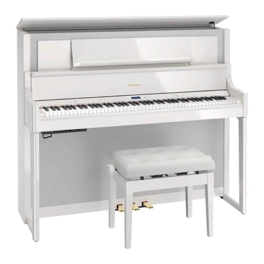  ROLAND ローランド LX708-PWS 電子ピアノ 椅子付き 白塗り鏡面艶出し塗装
