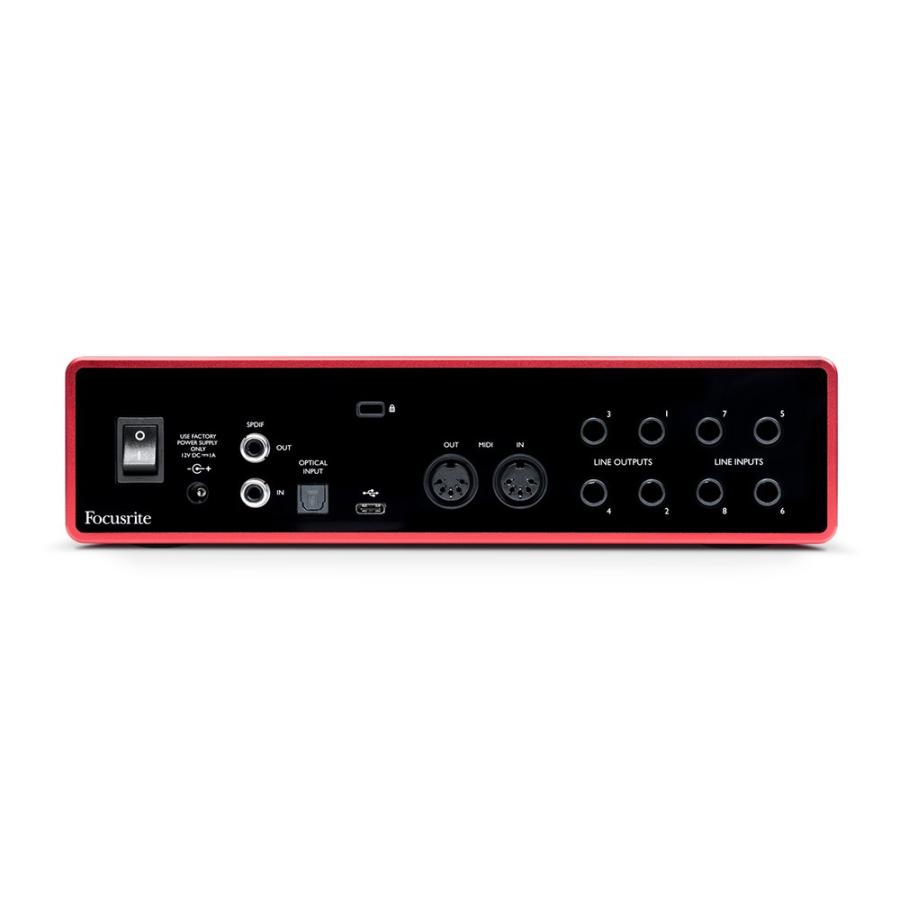 Focusrite Scarlett 18i8 3rd Gen オーディオインターフェイス