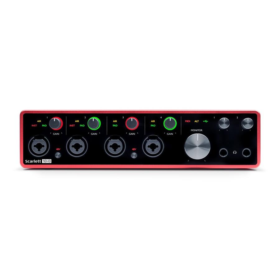 Scarlett 18i8(gen3) オーディオインターフェイス Focusrite Scarlett シリーズにマルチチャンネルモデルが登場