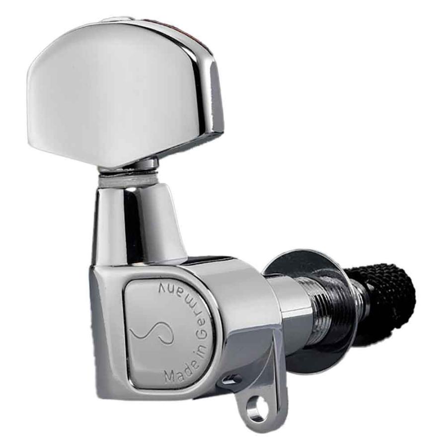 美品■シャーラー M6 Pin Locking 3L3R ギターペグ 6個 M6 Pin | Chrome | 3 left + 3 right | Large Metal | Locking 19,5