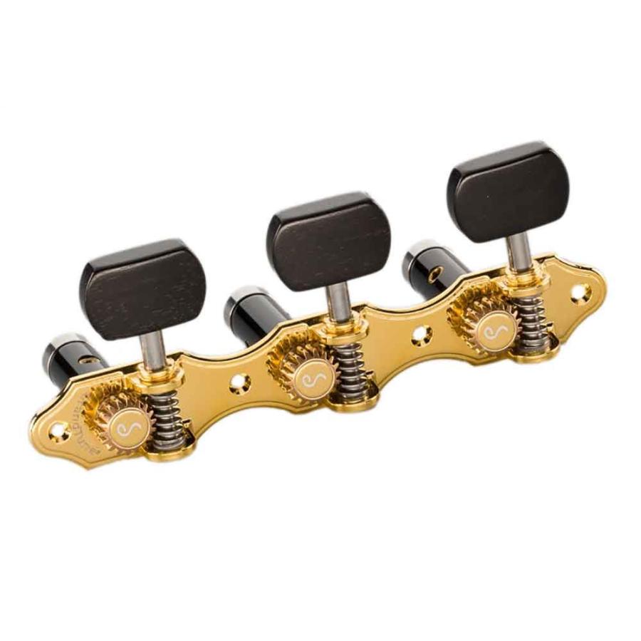 ギターペグ GTC Hauser GO/41 Black Bearing/63 Ebony Square クラシックギター用ペグ SCHALLER 【に】