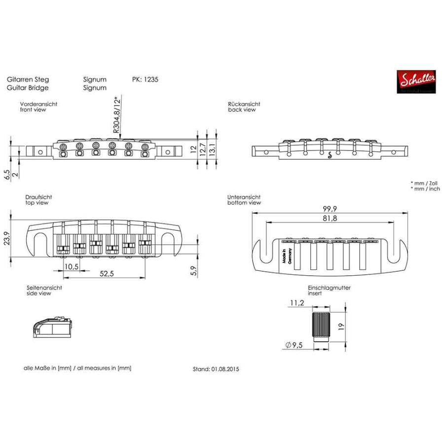 SCHALLER Signum BC コンビネージョン・ブリッジ ブリッジ SCHALLER Signum BC コンビネージョン