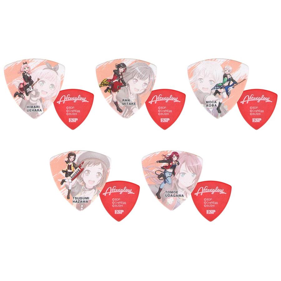 Esp X バンドリ Afterglow 3 キャラクター ギターピック5種各2枚 10枚セット Chuya Online Com 通販 Yahoo ショッピング